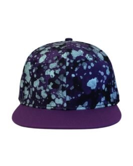 Purple Splash Print Cap