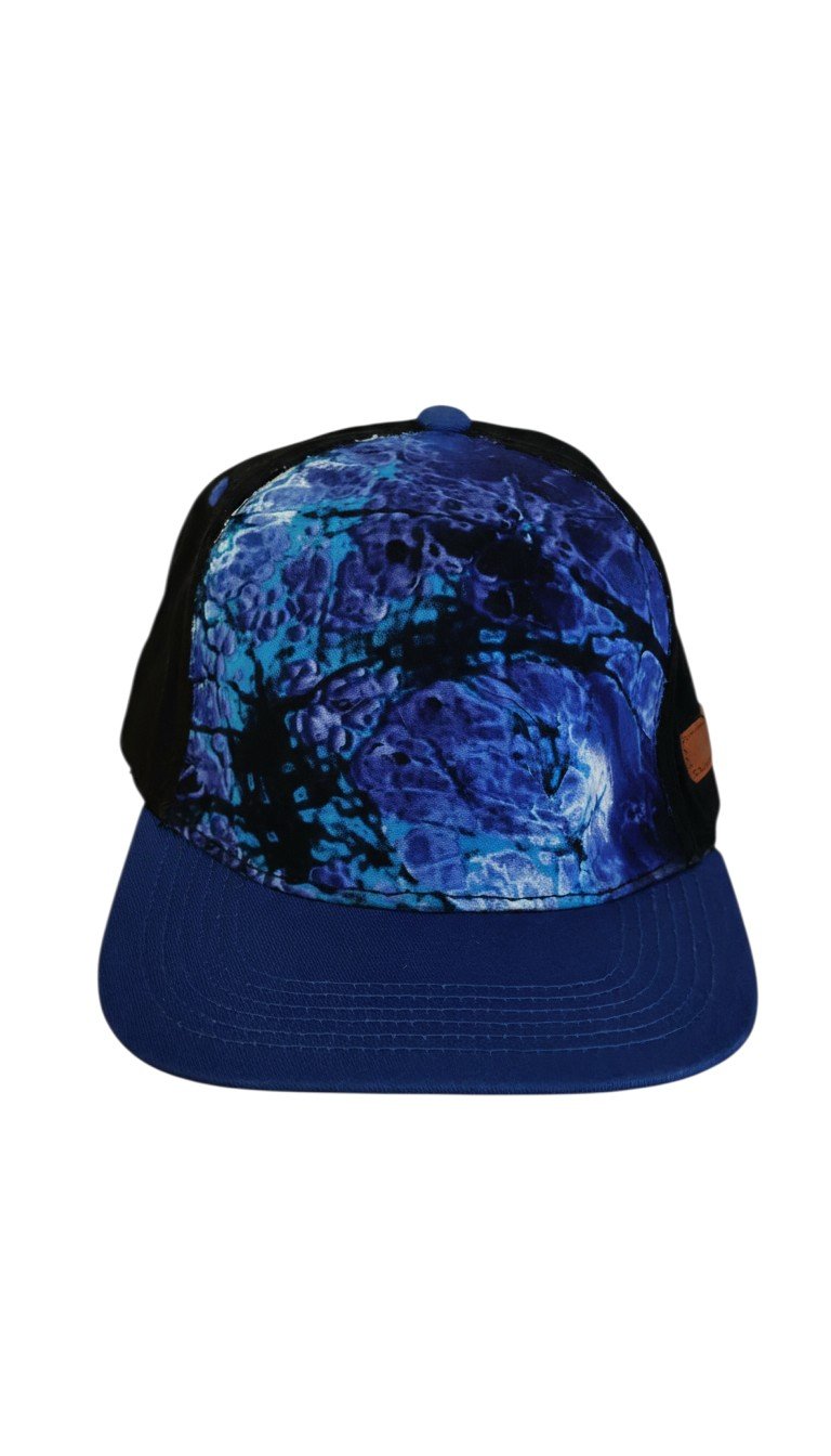 Blue Abstract Snapback Hat - Image 2