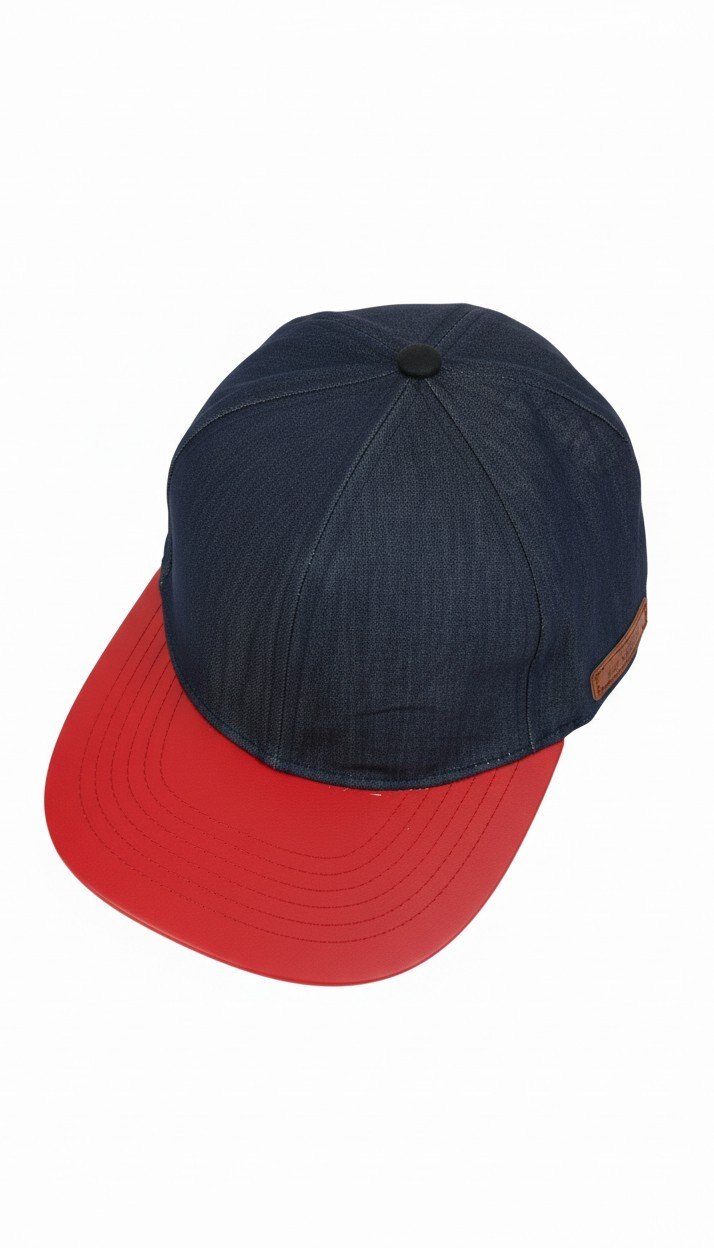 Denim Two-Tone Snapback Cap - Image 2